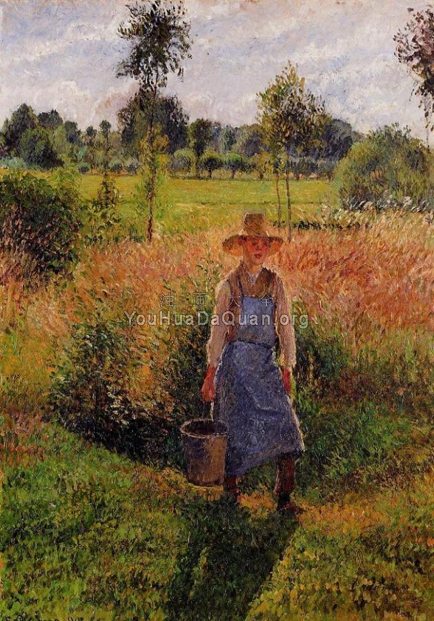 The Gardener, Afternoon Sun, Eragny - 卡米耶·毕沙罗